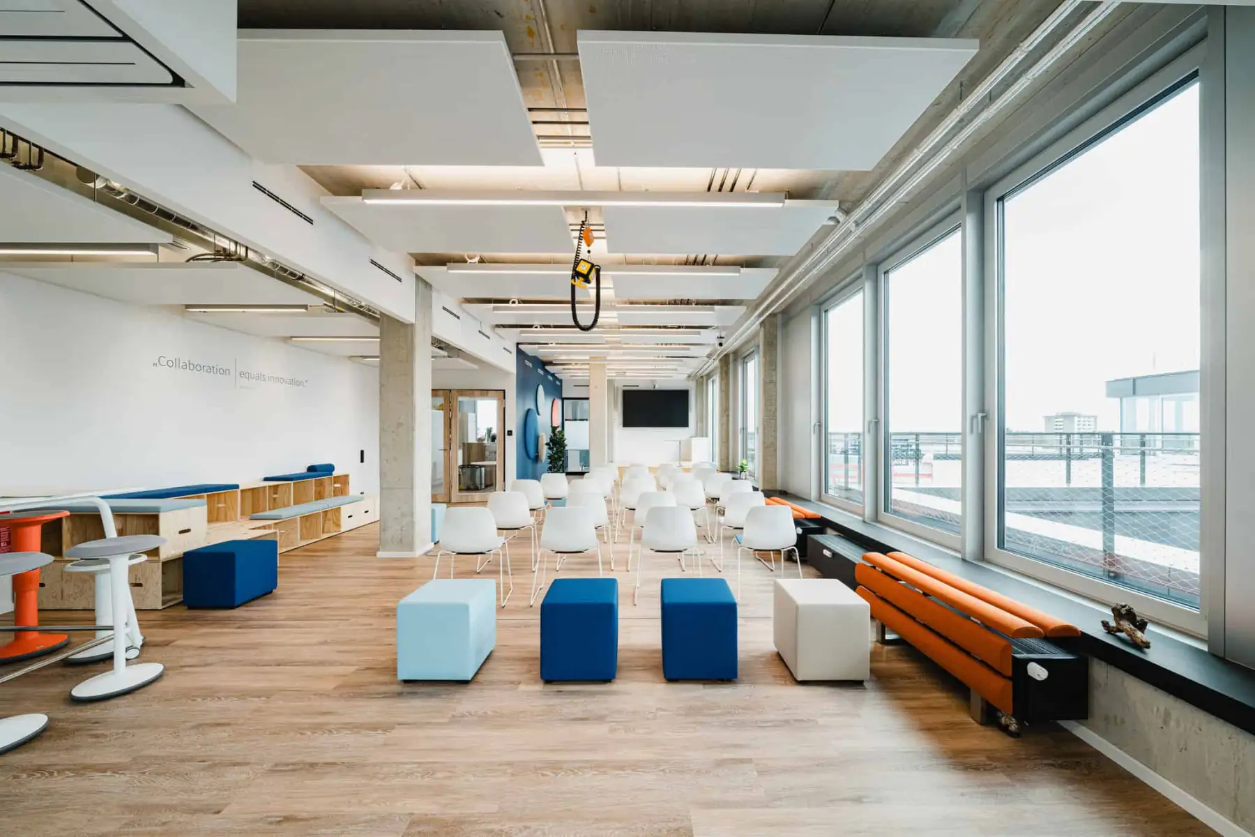 Collaboration Space für Meetings, Workshops und Events in München-Obersendling - Satellit SoHo | 1000 Satellites bietet Eventmöglichkeiten in München, Hamburg und der Region Rhein-Neckar